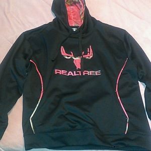 Women's XXL REALTREE black and pink/camp hoodie
